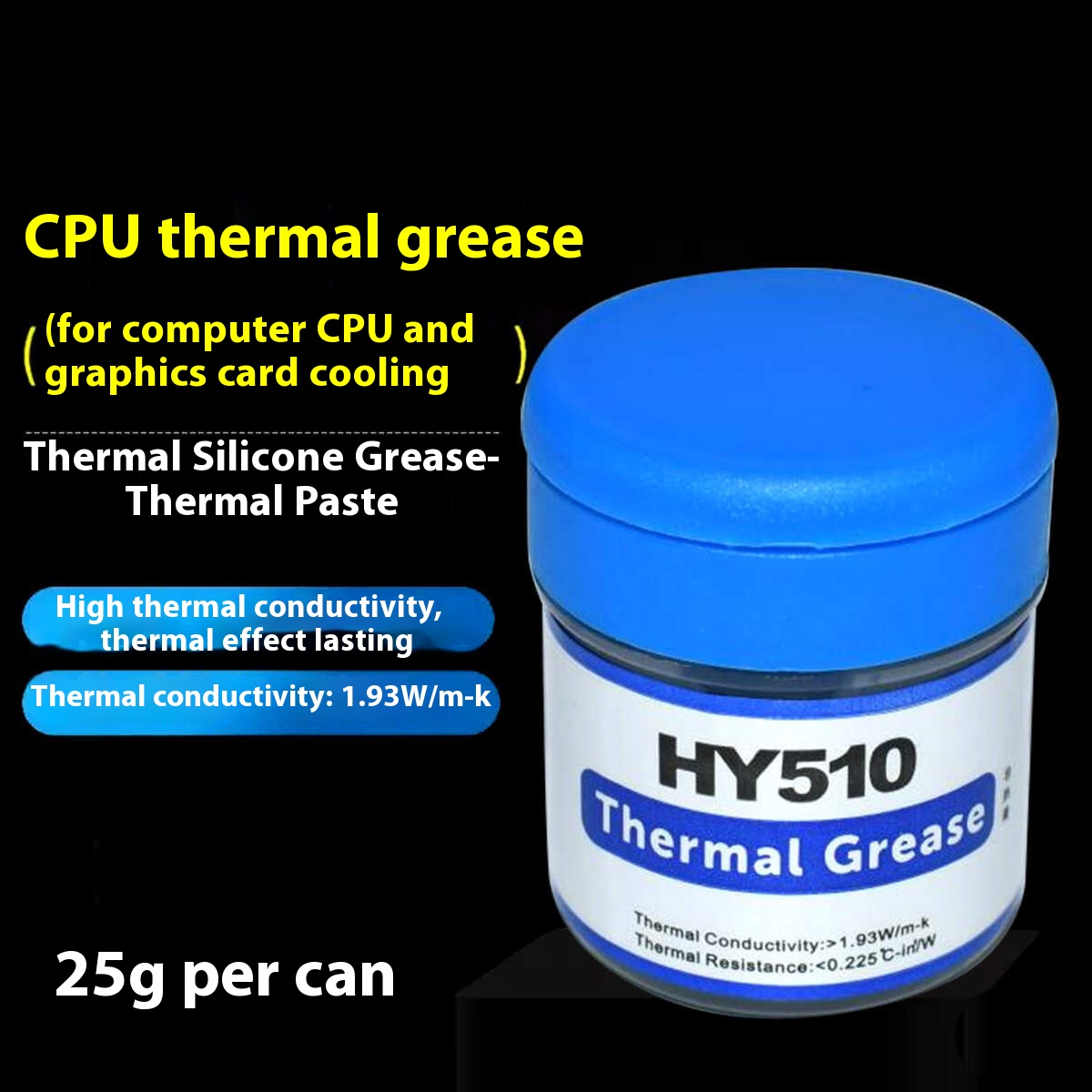 Thermal Paste Cpu - HY510 Pasta Termoprzewodząca do Komputera Stacjonarnego,