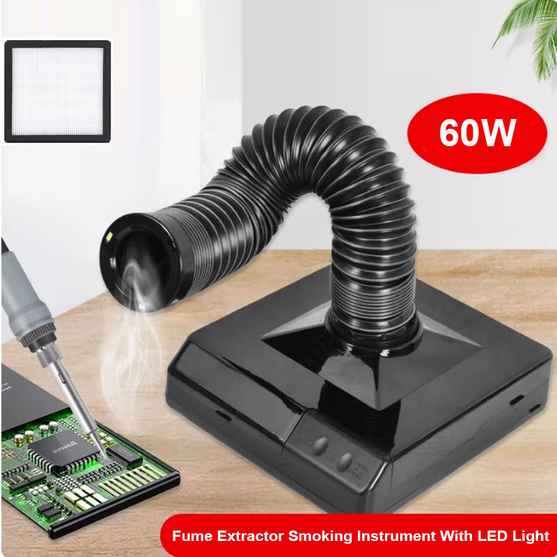 Electronics Repair Kit With Soldering Iron - Odsysacz odlewów lutowniczych 60W z oświetleniem